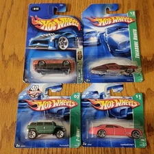 Hot Wheels Vintage Treasure Hunt Set of 4 – GTX, V16, Evil Twin, Rockster