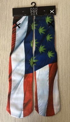 Odd Sox USA Weed Flag Fits Size 6-13