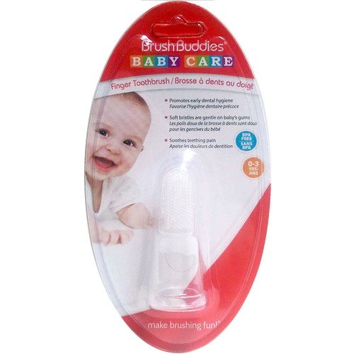 3x Brush Buddies Baby Care Fingerzahnbürste weiche Borsten Massagebürste 0-3 Mo - Bild 2 von 10