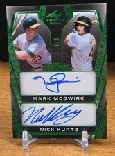 2024 Leaf Trinity MARK MCGWIRE NICK KURTZ 1/1 Green Dual AUTO 1 Of 1