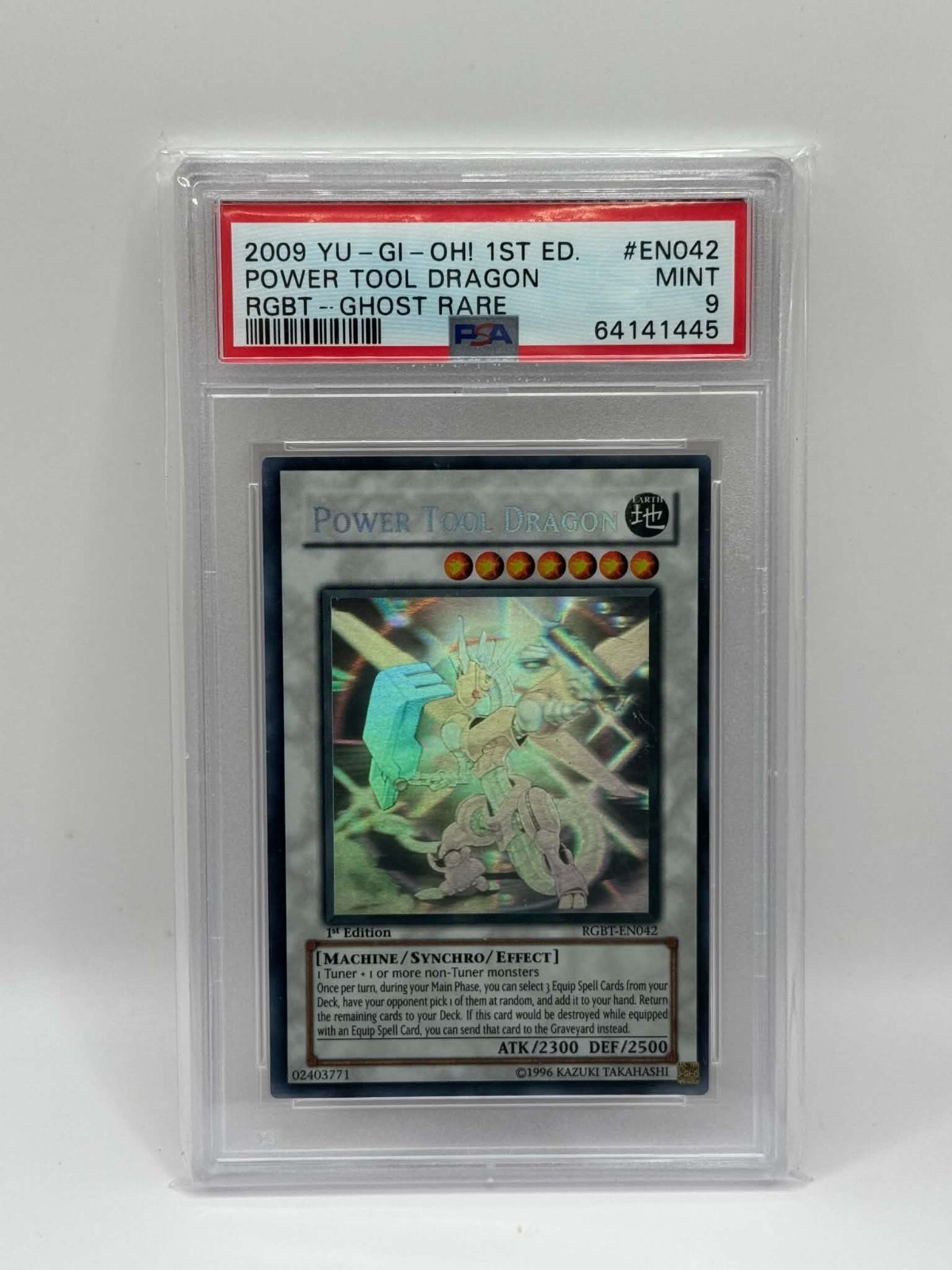 2009 YuGiOh! Power Tool Dragon Ghost Rare 1st Ed RGBT-042 PSA 9 MINT