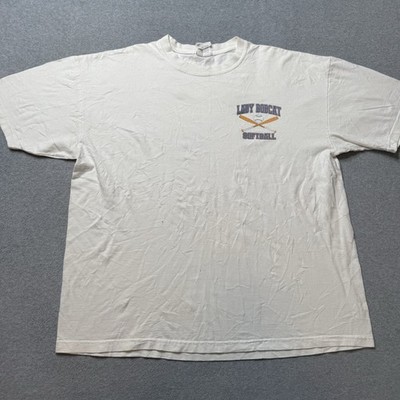 Vintage Jerzees T Shirt Mens Large White Babe Ruth Badeball MLB Graphic Print