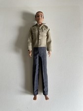 Vintage 1960s Brunette Flock Hair Ken Barbie Doll Straight Leg Japan Mattel TLC