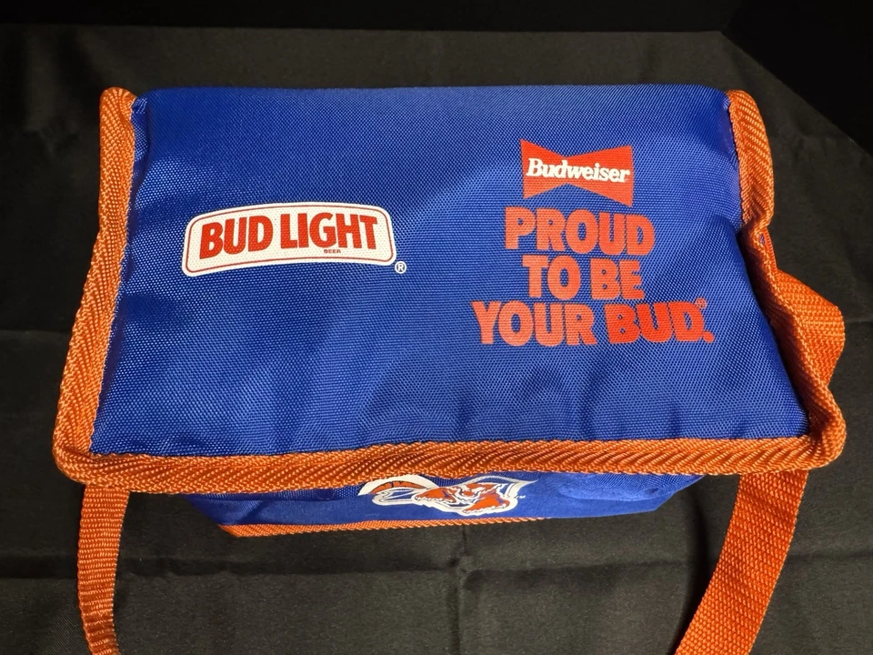 NUEVA lonchera Budweiser vintage de los Tigres de Detroit Budweiser años 90 deportes MLB 6 latas Foto 4 de 4