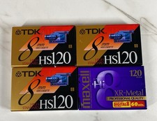 TDK 8mm High Standard HS120 Video Cassette Tapes NEW NOS Lot Of 3 Maxell Tape