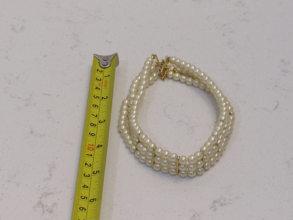 Multistrand искусственного жемчуга заявление ошейник ожерелье выпускного вечера официальный шик старые деньги - Изображение 2 из 4