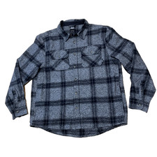 Colorado Clothing Men's Flannel XL Gray Plaid Outdoor Skater Sk8 Monochrome 48"