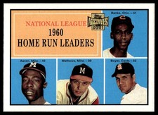 2001 Topps Archives #432 NL HR Leaders Ernie Banks/Hank Aaron/E. Mathews/Boyer