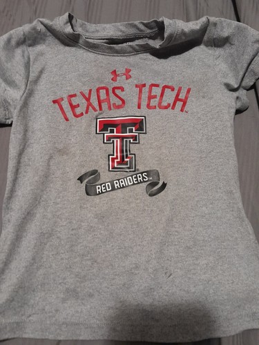 Boys 4T Texas Tech Red Raiders T Shirt Under Armour Heat Gear - Picture 1 of 3