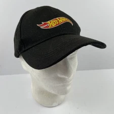 Hot Wheels Hat Cap Men’s Strap Back  Black Embroidered Baseball by Open Road