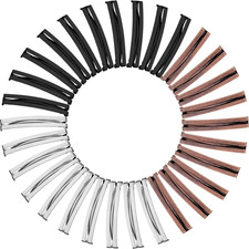 30 Pieces Open Center Metal Barrettes Anti-Slip Metal Hair Clip for Thin Hair Wo