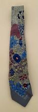 Vintage Gucci Silk Tie Peacock Print Made In Italy 100 Silk     