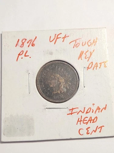 1876 Indian Head Cent Tough Key Date P.L VF+ Luster on obv