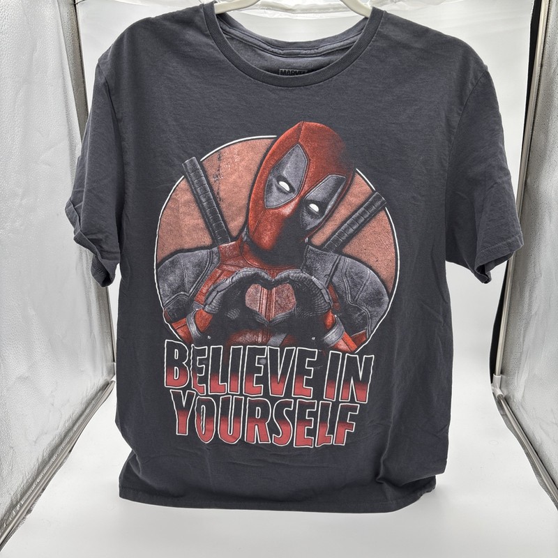 Deadpool believe in yourself black T-shirt size large