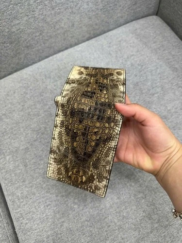 Original skin  Genuine EXOTIC Leather Skin Men's Bifold Wallet,Handmade