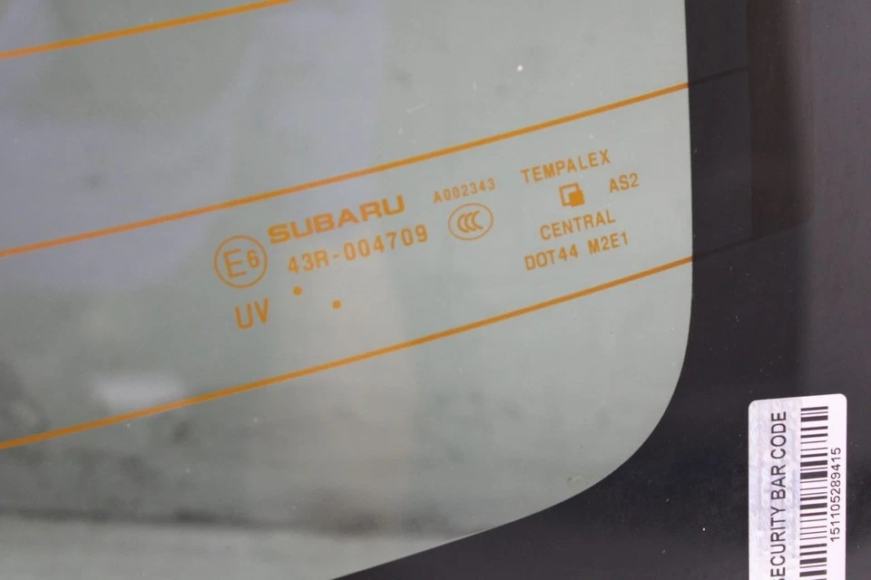 Стекло заднего стекла премиум-класса для Subaru WRX 2015-2021 годов выпуска 65109FJ001 от оригинального производителя - Изображение 3 из 4