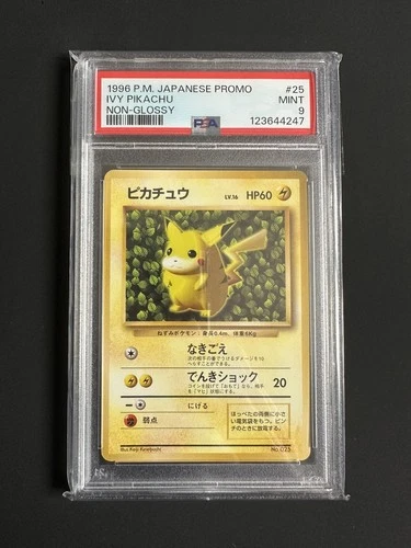 PSA 9 Pokemon Card Ivy Pikachu No.025 Non Glossy Japanese  1996