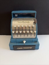 Vintage 1950  s Blue Tom Thumb Toy Cash Register Metal