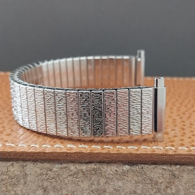 #ad 18mm 19mm 20mm JB Champion Stainless Steel Stretch Unused 70s Vintage Watch Band $30.00