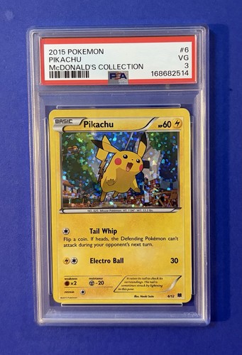 2015 Pokémon Pikachu McDonald’s Collection #6 PSA 3 VG