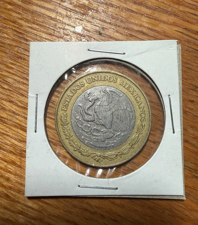 🇲🇽 20 Mexican Pesos Coin 2000 Xiuhtecuhtli Fuego Nuevo - Mexico KM#  637 - Image 3 of 3