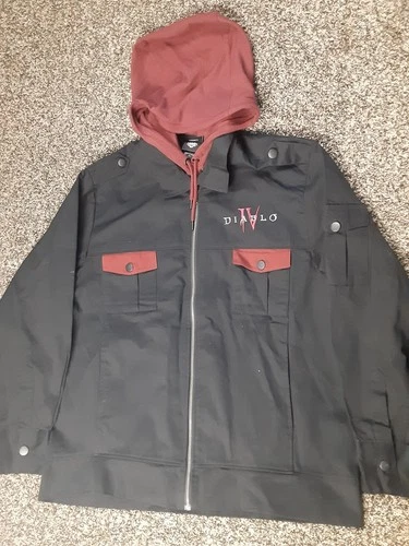 Jinx Diablo IV Blizzard 2022 Lilith Pentagram Canvas Full Zip Hooded Jacket XL  - product listing photo