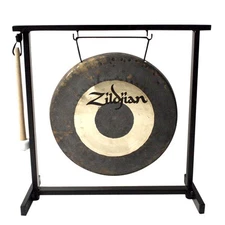 ZILDJIAN P0565 12" TRADITIONAL GONG AND STAND SET TABLETOP & MALLET INCLUDED NEW