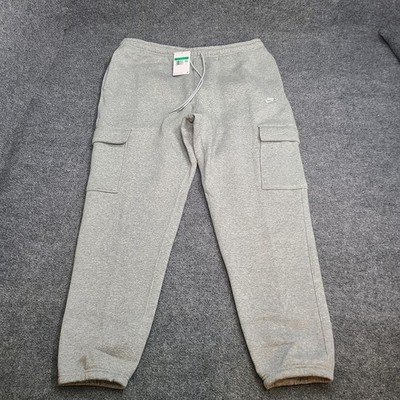 Nike Pants Mens XL Gray Heather Club Fleece Cargo Cuffed Brushed Jogger Sweats