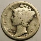 1916 P Mercury Dime  Actual Coin Pictured- Not Cleaned, Polished or Dipped