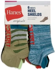 Hanes Originals Men's low cut Socks 6-Pairs Men's Shoe Size  6-12