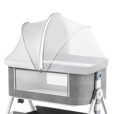 Portable Bassinet Bedside Sleeper Cover Semi-Sunshade Mosquito Net for Baby I...