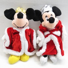 Disney King Mickey  Queen Minnie Mouse Beanie Best Guest Bean Bag Plush