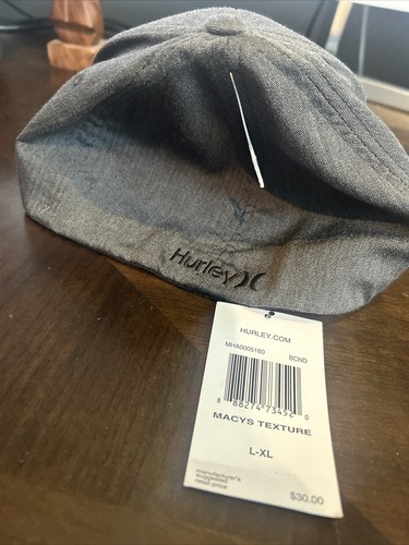 Hurley Large Hat Cap Gray Macys Textures Hat MSRP $30 - Picture 3 of 4