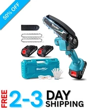 Cordless Mini Chainsaw 6-Inch - Lightweight Battery Powered for Easy Trimming