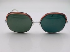 Vintage Logo Paris 0310 Pink Silver Metal Oval Sunglasses France FRAMES ONLY