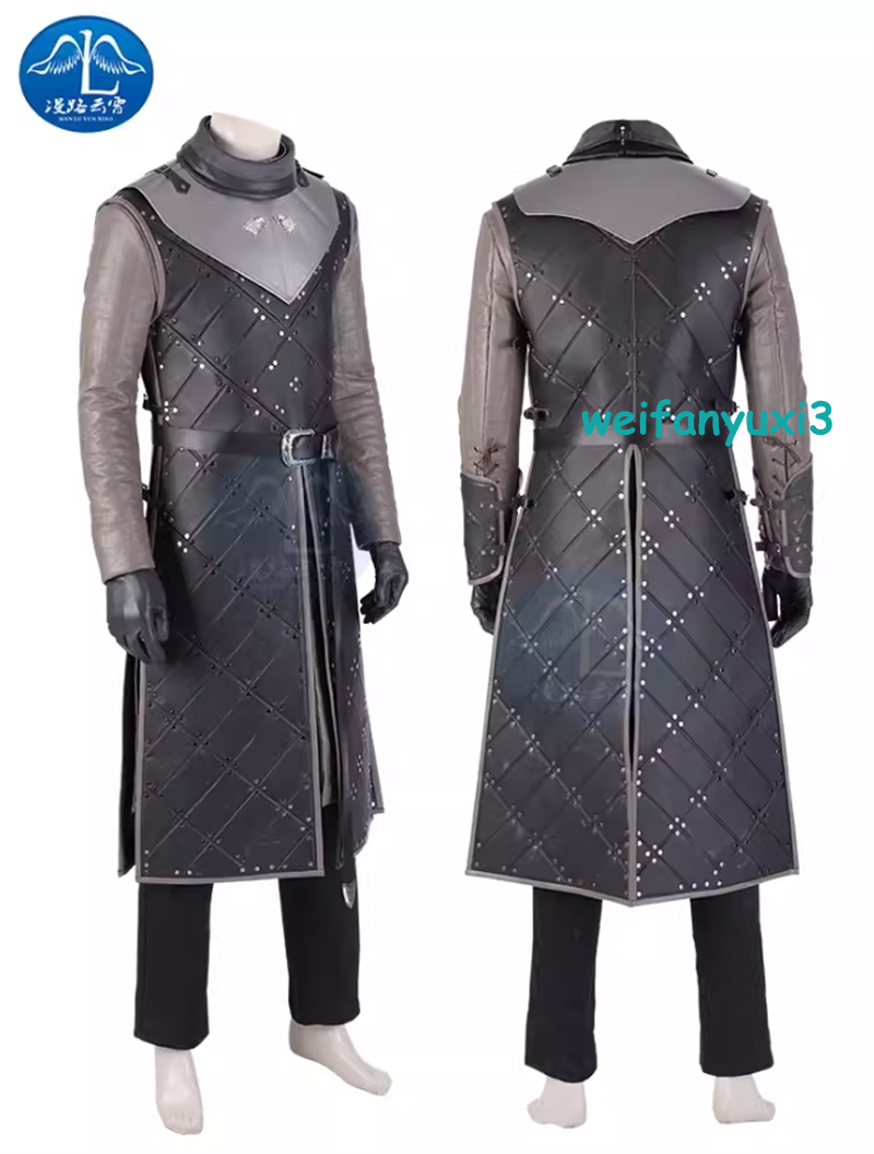 Game of Thrones Season 8 Jon Snow Men's Cosplay Costume with Game of Thrones Season 8 Jon Snow Men's Cosplay Costume with