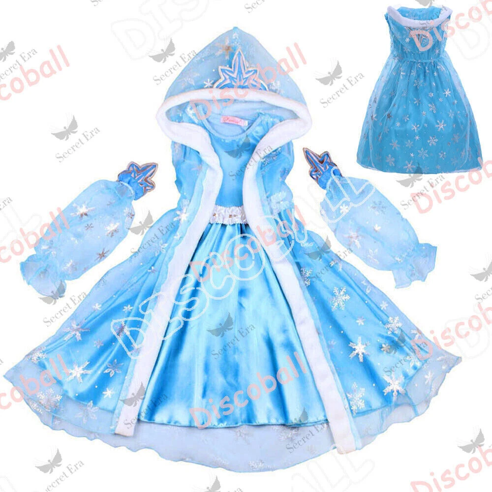 Girls Kids Baby Elsa Princess Fancy Dress Costume Cosplay Dress Birthday For 3 8