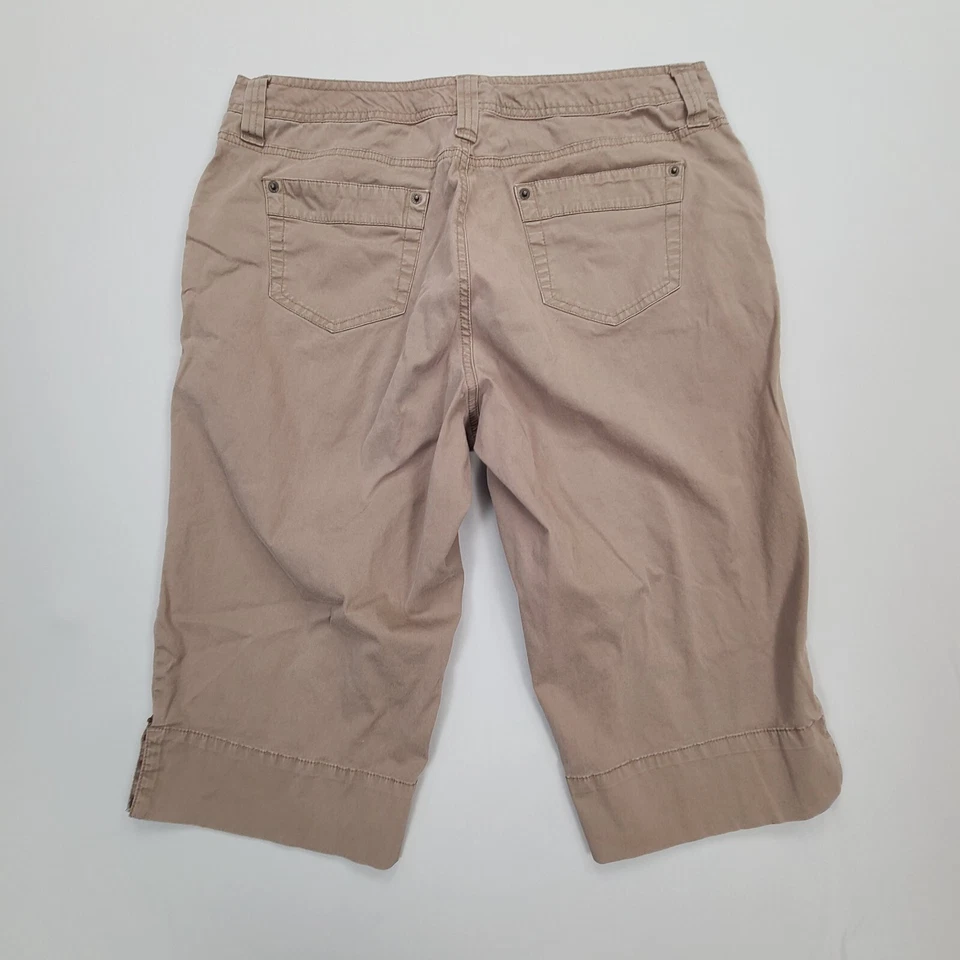 Pantalones Cortos Bass Para Mujer 12 Marrón Elastizados Exterior Informales Cómodos Elegantes Damas Foto 2 de 4