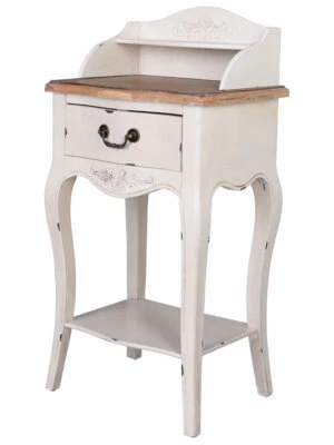 Console de Table Secrétaire Shabby Chic Blanc Table de Mur Nuit Brocante - Photo 1/4