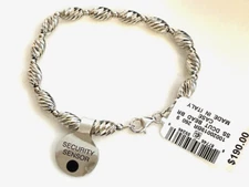 Giani Bernini Sterling Silver Swirl Bead Bracelet $190 NWT