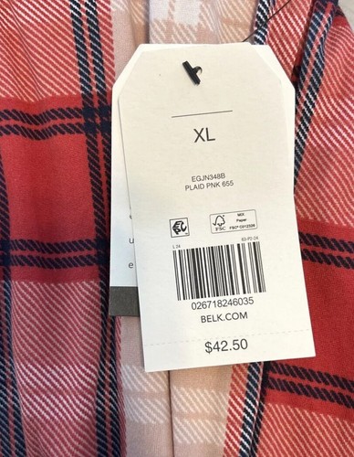 Wonderly Pajama Pants Plaid Pink Soft Women’s Size XL NEW WITH TAGS - Picture 5 of 7