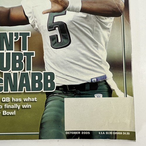 Donovan McNabb Sports Illustrated Kids octubre 2005 Venus Williams + póster Eagles - Imagen 2 de 7