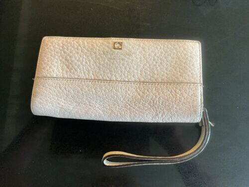 Kate Spade New York Veronica Pebbled Leather Slim Bifold Wallet Light Pink