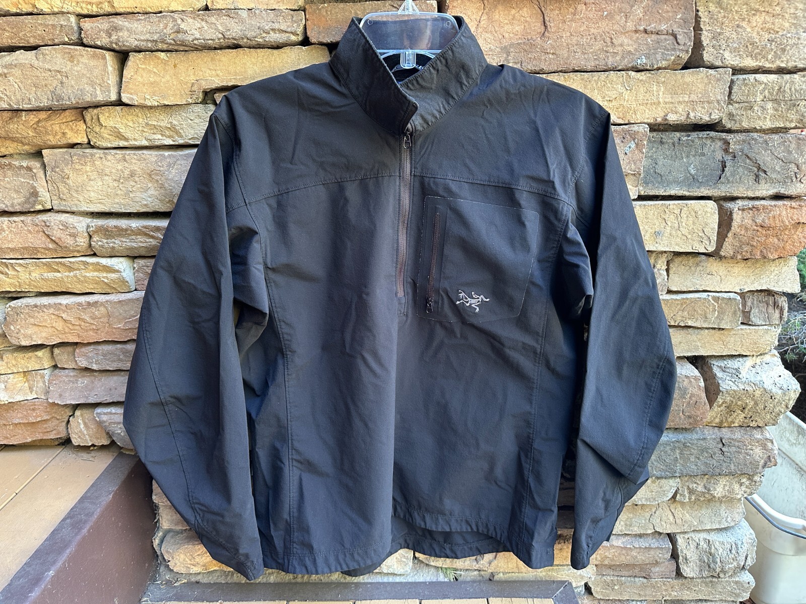 Maglione a vento vintage Arc'teryx uomo piccolo 1 4 zip nero