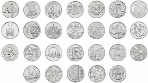 2018 A - Z Alphabet 10p Pence British Ten Pence Coins Collection Uncirculated