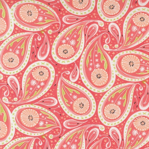 Dandi Duo Coral Paisley Robin Pickens Moda 48753-11 Priced Per Half Yard