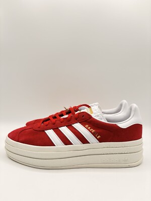 Adidas Women's Gazelle Bold Originals Sizes 8.5-10 Red/White |ID6990|