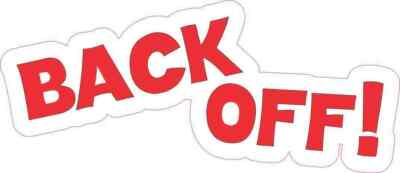 7in x 3in Red Back Off Die Cut Sticker Car Vinyl Window Decal Stickers Decals