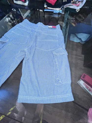 Vintage Tommy Hilfiger Hickory Striped Cargo Shorts Men’s Size 34 - Picture 15 of 22