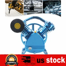 175PSI 5.5HP Twin Cylinder Air Compressor Pump Head V Type Double Stage New